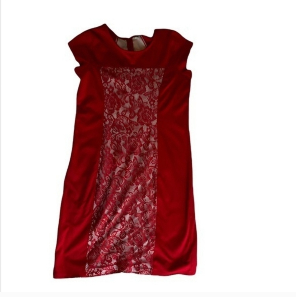 Red Lace Dress Size Medium